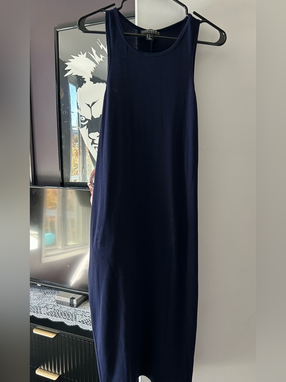 Plus size Forever 21 Navy Maxi Skirt - Sleeveless Tank Style